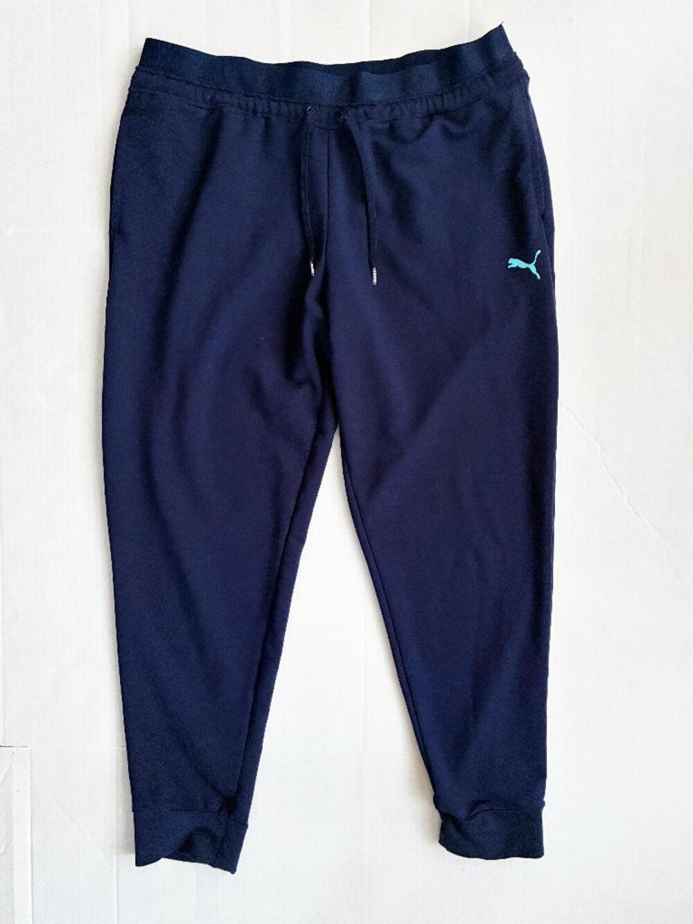 Puma Active Woven Pants Logo Joggers - XL - Peacock Navy Blue